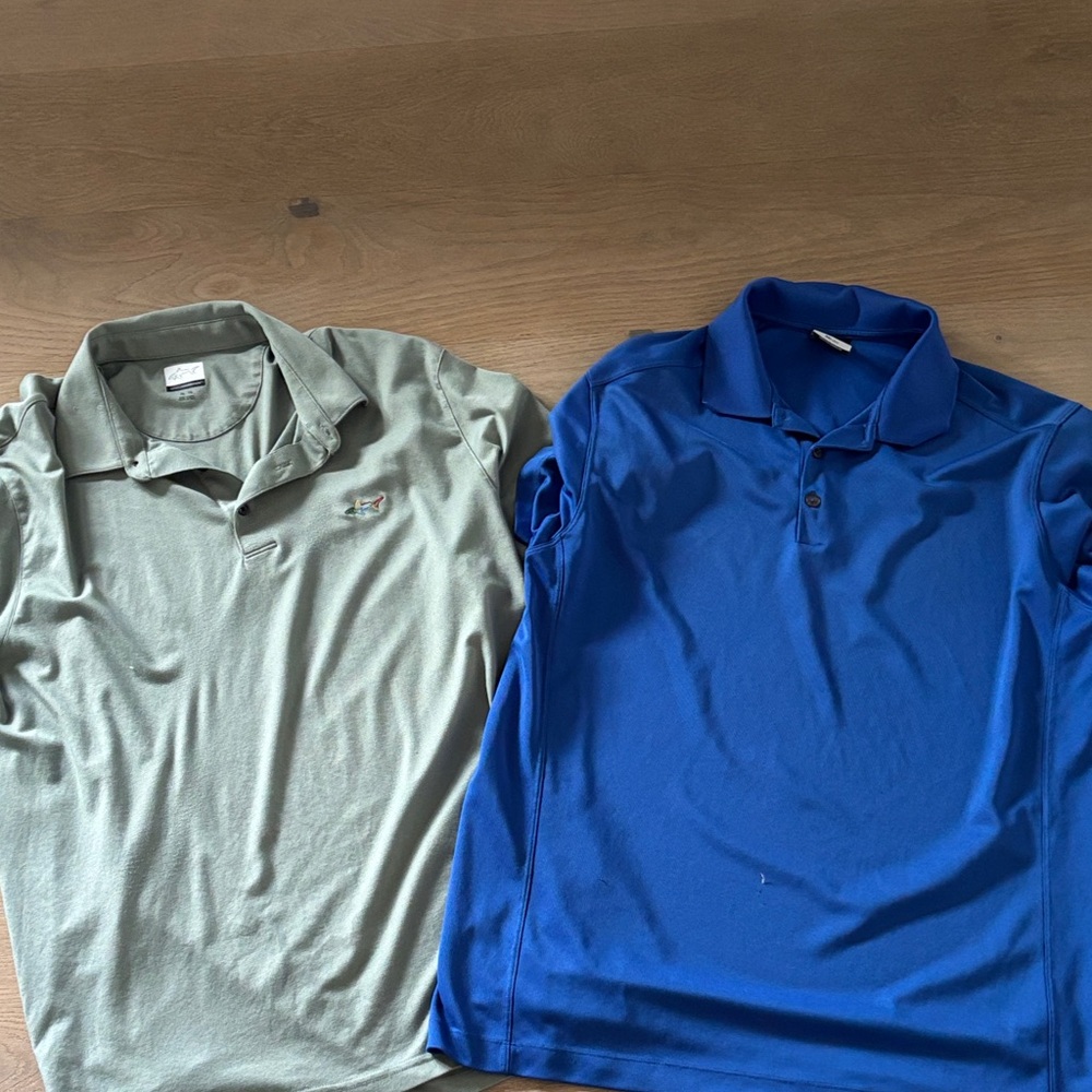 Greg Norman Collection Green and Blue Polo Shirts